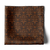 VINTAGE BROWN SILK POCKET SQUARE
